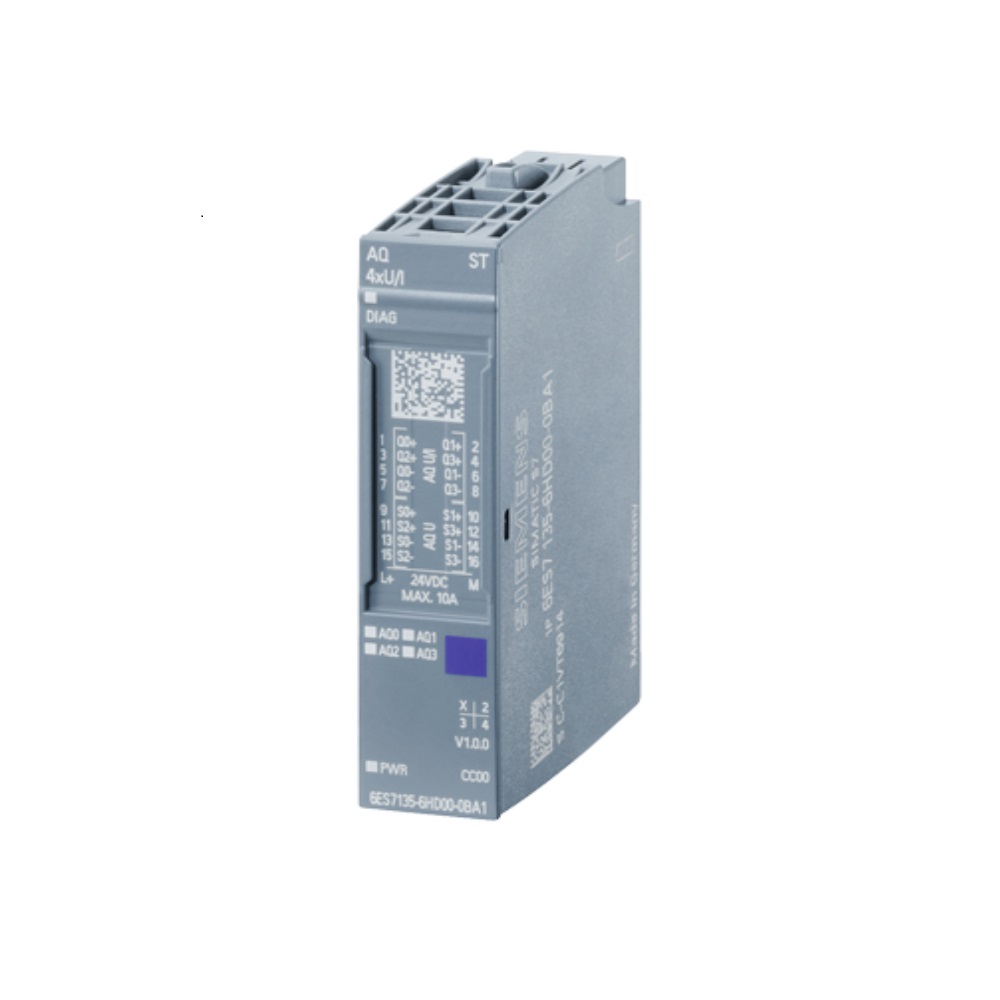 Siemens Simatic ET 200SP, Analog output module, AQ 4XU/I Standard- 6ES7135-6HD00-0BA1